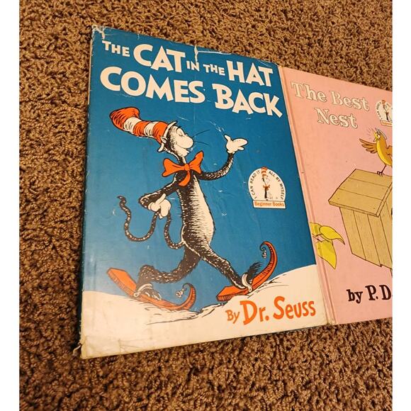 1958 Dr Seuss The Cat In The Hat Comes Back B-2 And 1968 The Best Nest B-51 - Picture 3 of 16